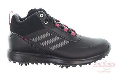 New Womens Golf Shoe Adidas S2G Mid-Cut Medium 9 Black MSRP $130 FW6298