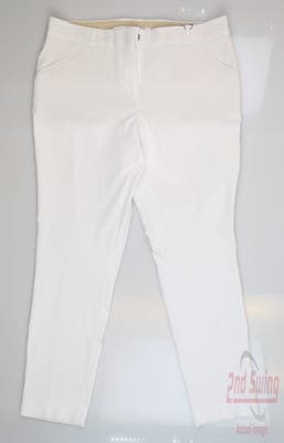 New Womens Peter Millar Golf Pants 8 White MSRP $120
