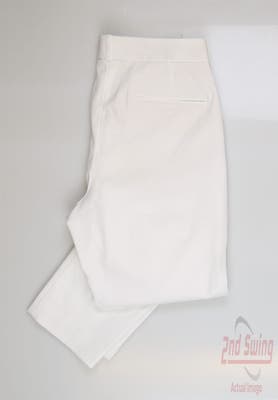 New Womens Peter Millar Golf Pants 10 White MSRP $120