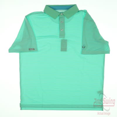 New W/ Logo Mens Straight Down Southampton Polo Small S Green MSRP $96