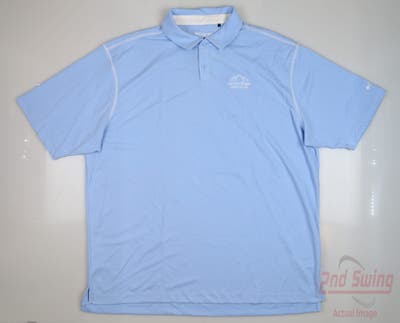 New W/ Logo Mens Columbia Polo Large L Blue MSRP $70