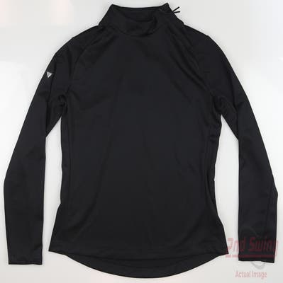 New W/ Logo Womens Level Wear Eve Long Sleeve Mock Neck X-Small XS Black MSRP $55