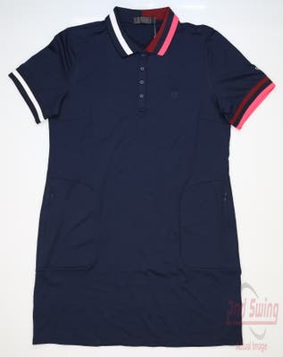New W/ Logo Womens G-Fore Golf Dress Large L Navy Blue MSRP $225