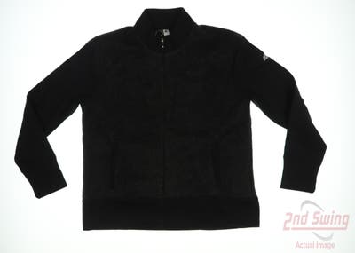 New W/ Logo Womens Adidas Golf Jacket Large L Black MSRP $80