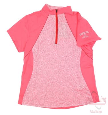 New W/ Logo Womens Bermuda Sands Golf Polo Medium M Pink MSRP $79