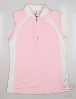 New Womens Daily Sports Golf Sleeveless Polo Small S Pink MSRP $90