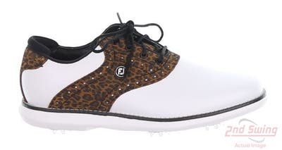New Womens Golf Shoe Footjoy Traditions Saddle 7 Leopard MSRP $120