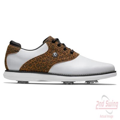 New Womens Golf Shoe Footjoy Traditions Saddle 8.5 Leopard MSRP $120