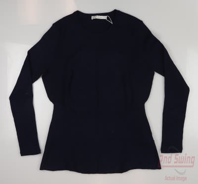 New Womens Peter Millar Golf Sweater Large L Navy Blue MSRP $199