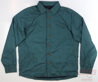 New W/ Logo Mens Fairway & Greene Windsweater Shirt Jacket Medium M Forest MSRP $344