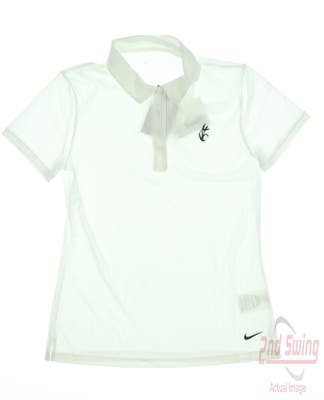 New W/ Logo Womens Nike Golf Polo X-Small XS White MSRP $58