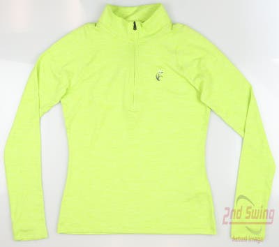 New W/ Logo Womens Under Armour Golf 1/4 Zip Pullover X-Small XS Green MSRP $70
