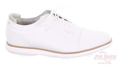 New Womens Golf Shoe Footjoy Traditions Saddle Medium 9.5 White MSRP $120