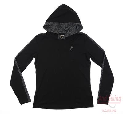 New W/ Logo Womens Footjoy Golf Sweatshirt X-Small XS Black MSRP $120
