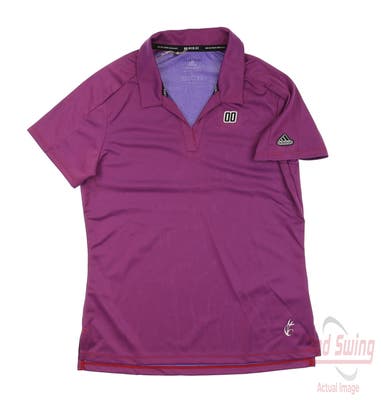New W/ Logo Womens Adidas Golf Polo Small S Scarlet MSRP $70