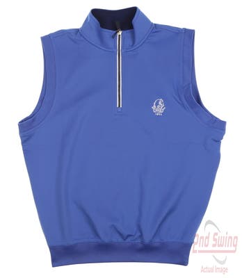 New W/ Logo Mens Fairway & Greene Golf Vest Small S Blue MSRP $120