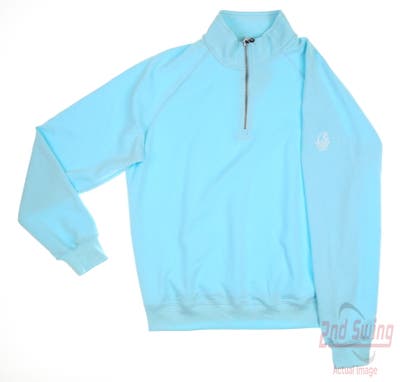 New W/ Logo Mens Fairway & Greene The Valley 1/4 Zip Golf Pullover Small S Blue MSRP $172