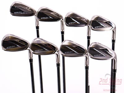 Mint TaylorMade Stealth Iron Set 5-PW AW SW Fujikura Ventus Red 5 Graphite Senior Right Handed 38.25in