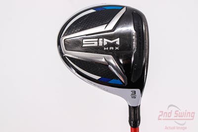 TaylorMade SIM MAX Fairway Wood 3 Wood 3W 15° UST Proforce V2 HL Graphite Stiff Right Handed 43.5in