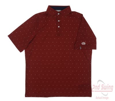 New W/ Logo Mens KJUS Polo Large L Rust Brown MSRP $100