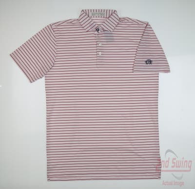 New W/ Logo Mens Holderness and Bourne Polo Medium M White MSRP $90