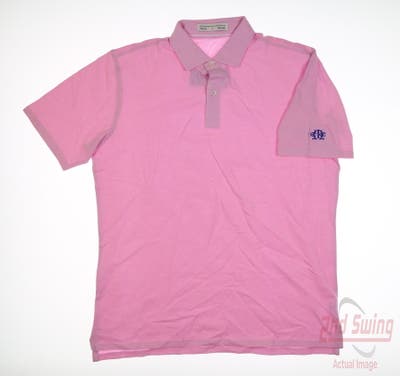 New W/ Logo Mens Holderness and Bourne Polo Large L Pink MSRP $90