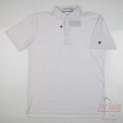 New W/ Logo Mens Holderness and Bourne Polo Small S White MSRP $110