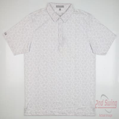 New Mens Straight Down Paradise Park Polo Large L Gray MSRP $96