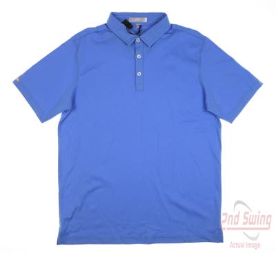 New Mens Straight Down Darin Polo Large L Blue MSRP $96