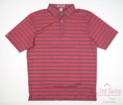New Mens Straight Down Palmetto Polo Large L Pink MSRP $96