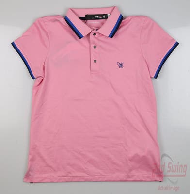 New W/ Logo Womens Ralph Lauren RLX Golf Polo Small S Pink MSRP $90