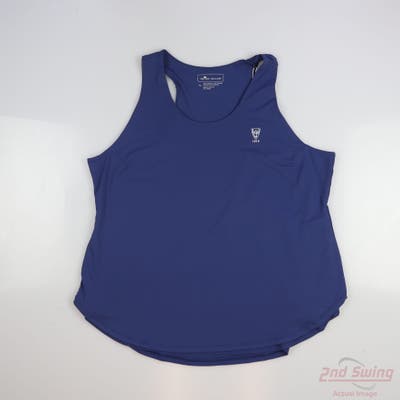 New W/ Logo Womens Peter Millar Tank Top X-Small XS Blue MSRP $79