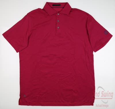 New W/ Logo Mens Greyson Polo X-Large XL Pink MSRP $105
