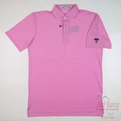 New W/ Logo Mens Holderness and Bourne Polo Small S Pink MSRP $110