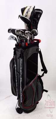 Complete Set of Men's Callaway TaylorMade Cleveland Golf Clubs + Datrek Stand Bag - Right Hand Regular Flex Steel Shafts