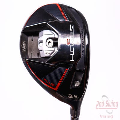 TaylorMade Stealth 2 Plus Fairway Wood 3 Wood 3W 15° PX HZRDUS Smoke Red RDX 75 Graphite Stiff Right Handed 43.5in