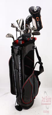 Complete Set of Men's Ping TaylorMade Cleveland Odyssey Golf Clubs + Datrek Stand Bag - Right Hand Stiff Flex Steel Shafts