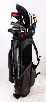 Complete Set of Men's Ping & Cleveland Golf Clubs + Datrek Stand Bag - Right Hand Stiff Flex Steel Shafts