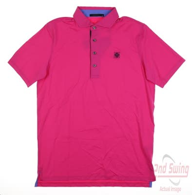 New W/ Logo Mens Greyson Cayuse Polo Large L Pink MSRP $98