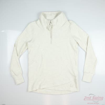 New W/ Logo Womens Straight Down Long Sleeve X-Small XS Tan MSRP $105