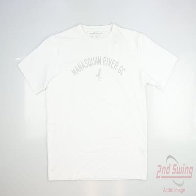 New W/ Logo Mens Peter Millar T-Shirt Medium M White MSRP $50