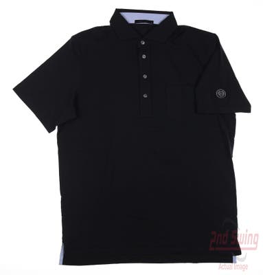 New W/ Logo Mens Greyson Apache II Polo Large L Navy Blue MSRP $98