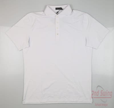 New Mens G-Fore Golf Polo Large L White MSRP $120