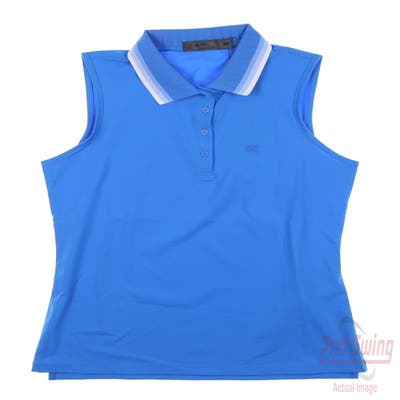 New Womens G-Fore Sleeveless Polo X-Small XS Blue MSRP $130
