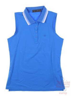 New Womens G-Fore Sleeveless Polo X-Small XS Blue MSRP $130