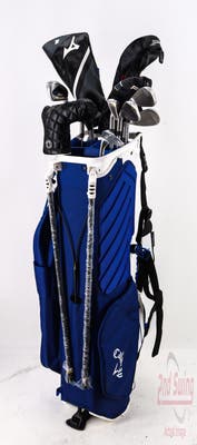 Complete Set of Men's TaylorMade Cleveland Callaway Bridgestone Golf Clubs + Callaway Stand Bag - Right Hand Regular Flex Steel Shafts