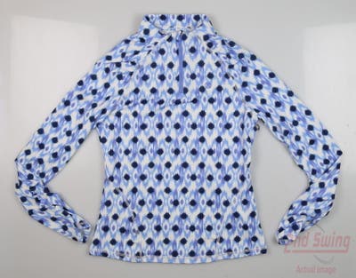 New Womens G-Fore 1/4 Zip Pullover Large L Blue MSRP $170