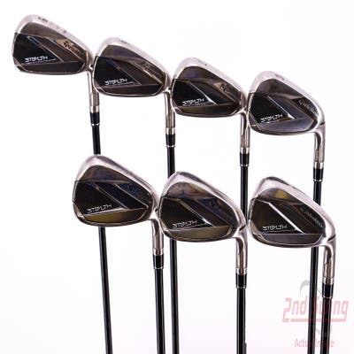 TaylorMade Stealth Iron Set 5-PW AW Mitsubishi MMT 75 Graphite Stiff Right Handed 38.25in