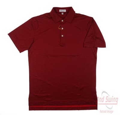 New W/ Logo Mens Peter Millar Polo Small S Red MSRP $110