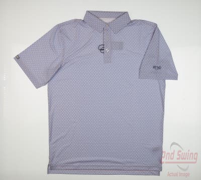 New W/ Logo Mens Straight Down Polo Large L Multi MSRP $96